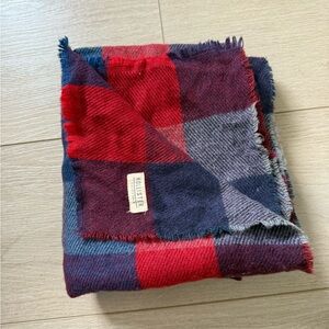 Hollister Red and Blue Plaid Scarf